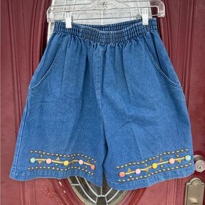 80s denim shorts with gems